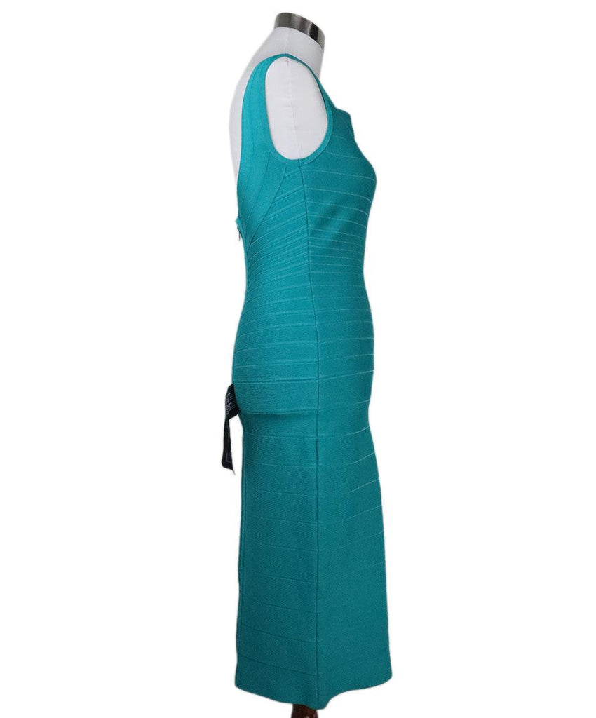 Herve Leger Turquoise Spandex Dress sz 6 - Michael's Consignment NYC