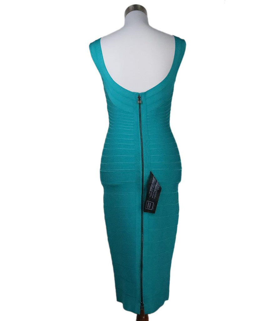 Herve Leger Turquoise Spandex Dress sz 6 - Michael's Consignment NYC