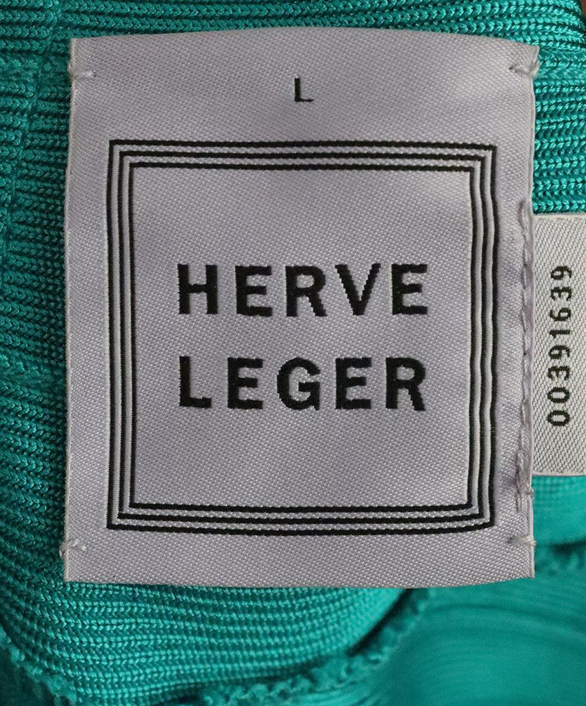 Herve Leger Turquoise Spandex Dress sz 6 - Michael's Consignment NYC