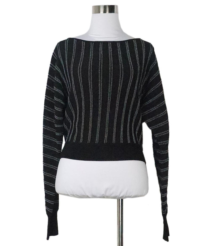 Intermix Black & Silver Striped Sweater 