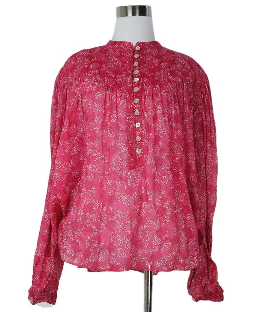 Isabel Marant Pink Print Blouse 