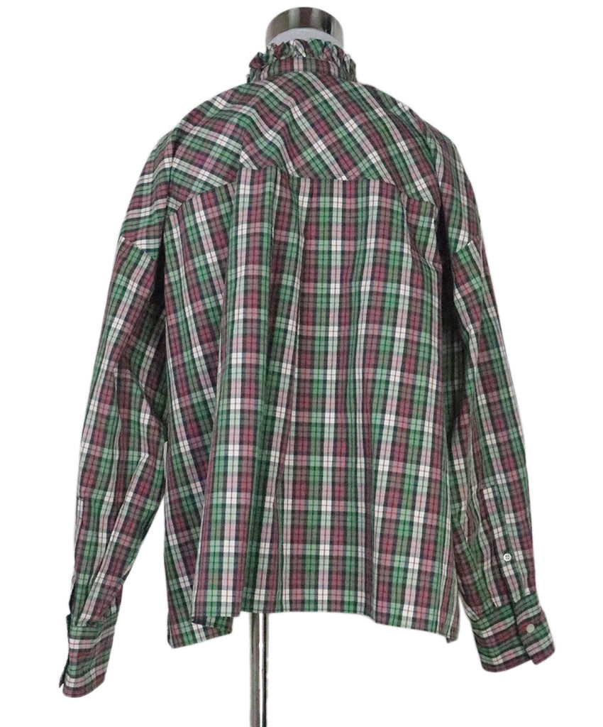 Isabel Marant Green & Pink Plaid Shirt 2