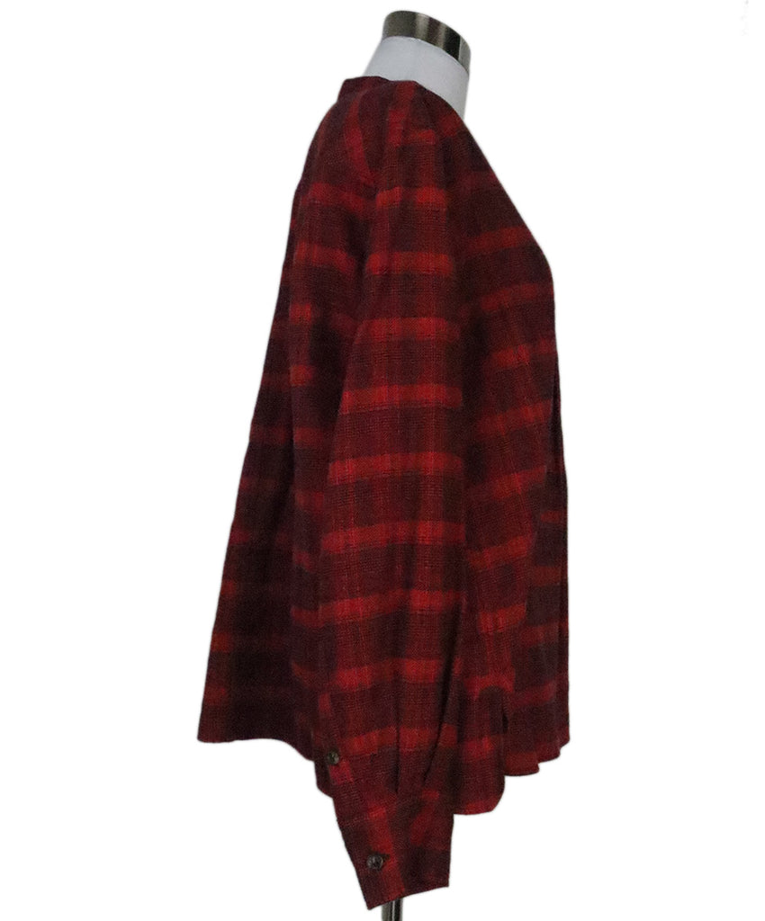 Isabel Marant Red & Black Plaid Shirt 1