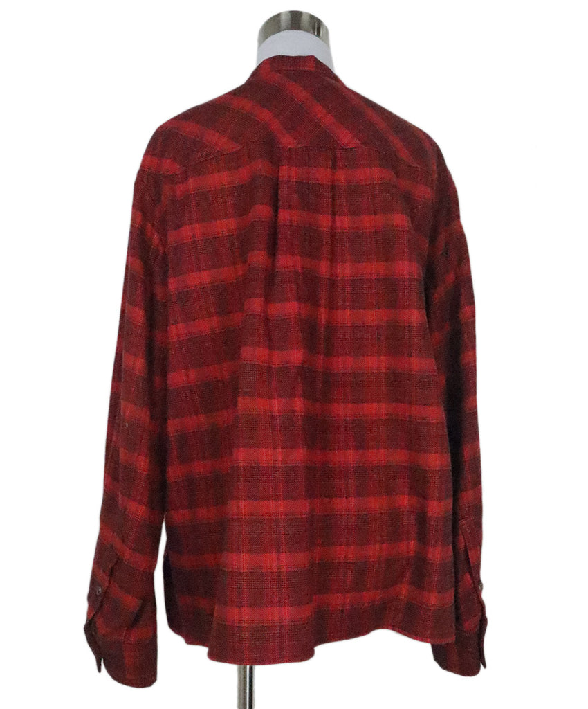 Isabel Marant Red & Black Plaid Shirt 2