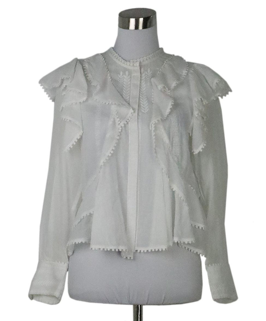 Isabel Marant White Embroidered Blouse 