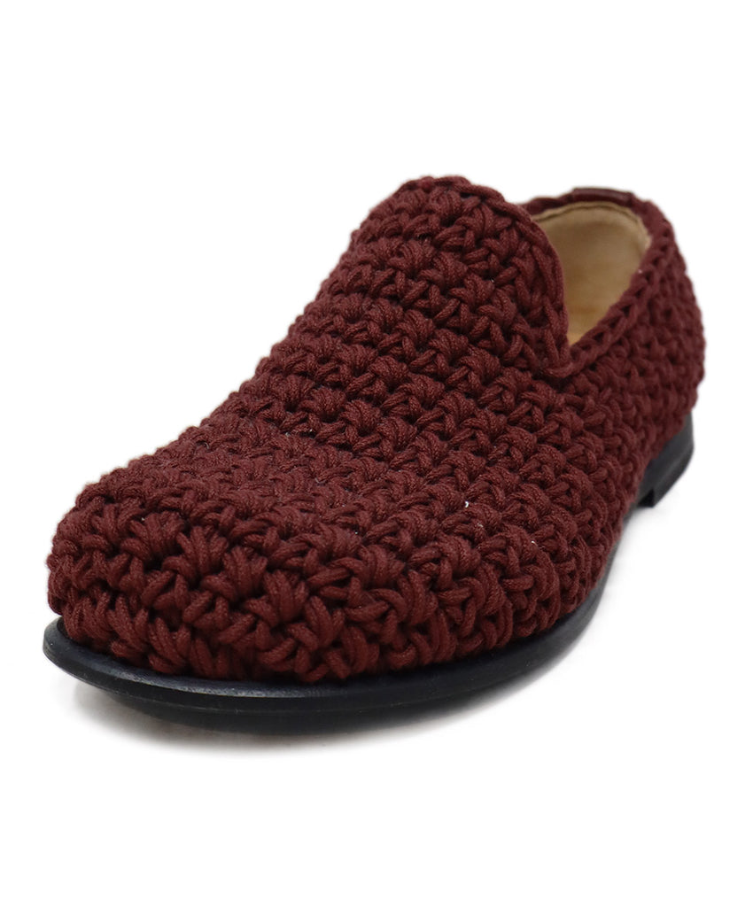 JW Anderson Burgundy Knit Shoes 