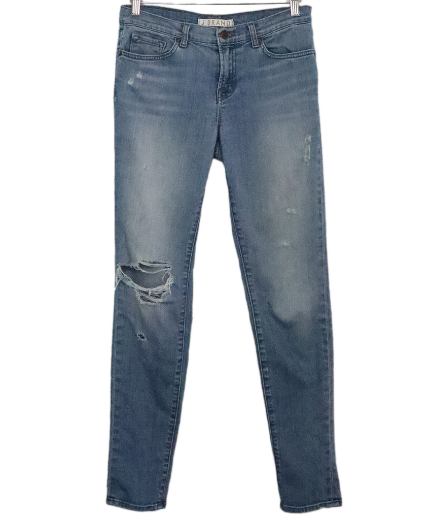 J Brand Blue Denim Distressed Pants 