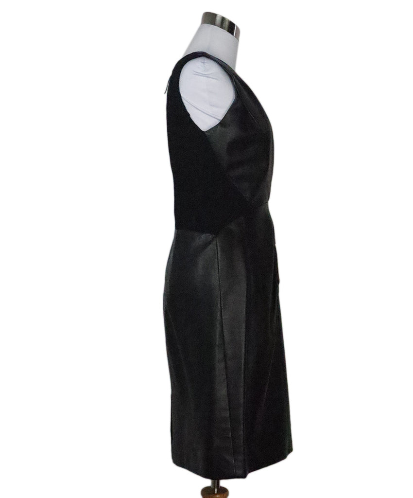 J. Mendel Black Wool & Leather Dress 1