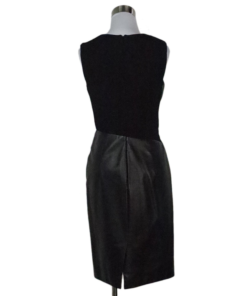 J. Mendel Black Wool & Leather Dress 2