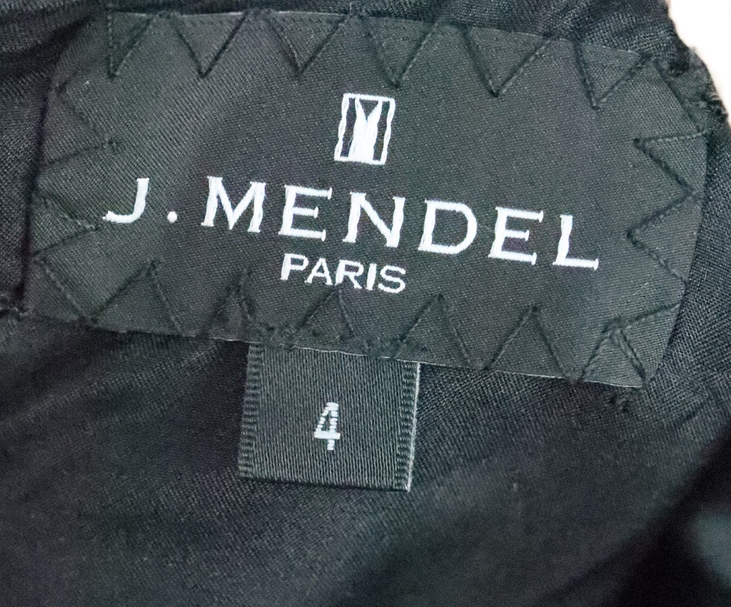 J. Mendel Black Wool & Leather Dress 3