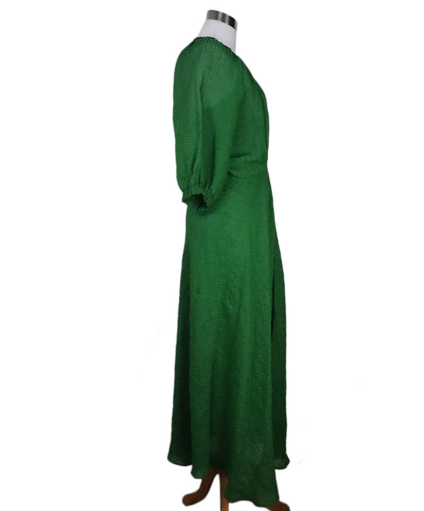 Jigsaw Green Silk & Linen Dress 1