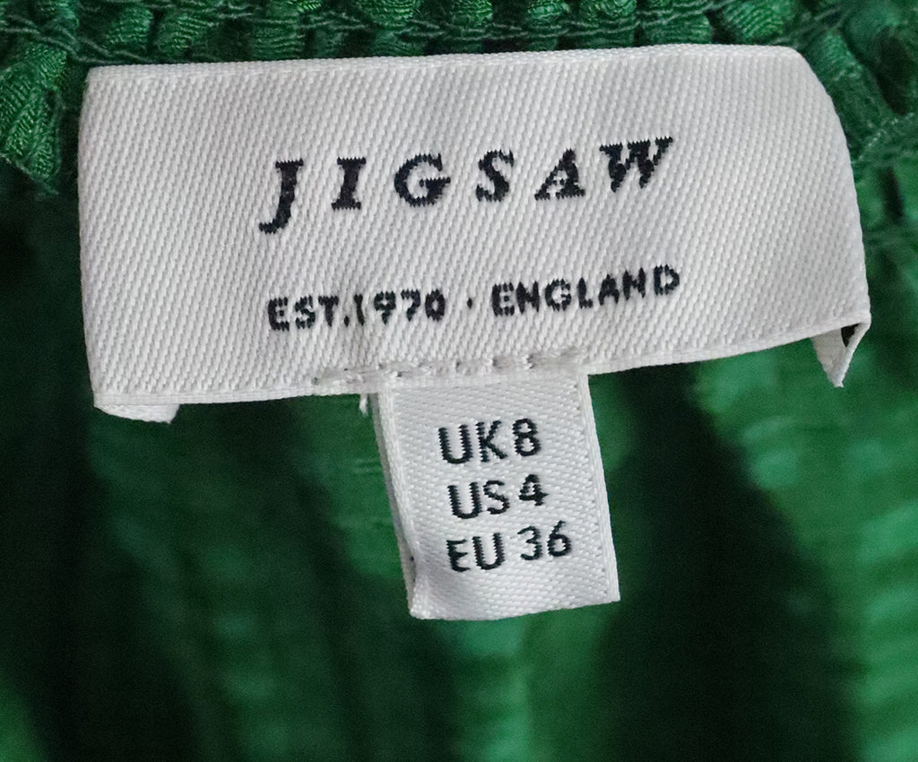 Jigsaw Green Silk & Linen Dress 3