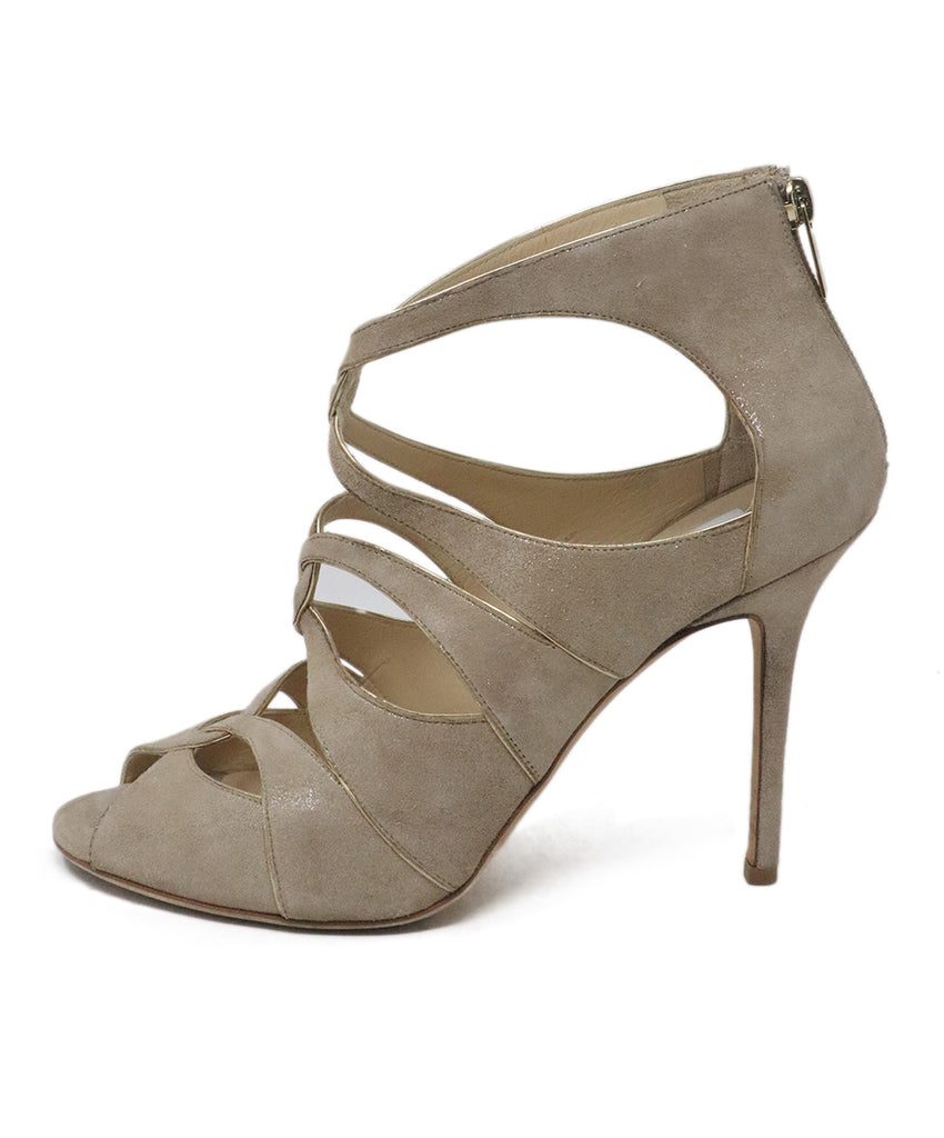 Jimmy Choo Beige Suede Heel Sandal 1