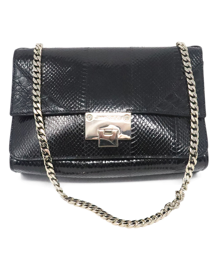 Jimmy Choo Black Leather Shoulder Bag 