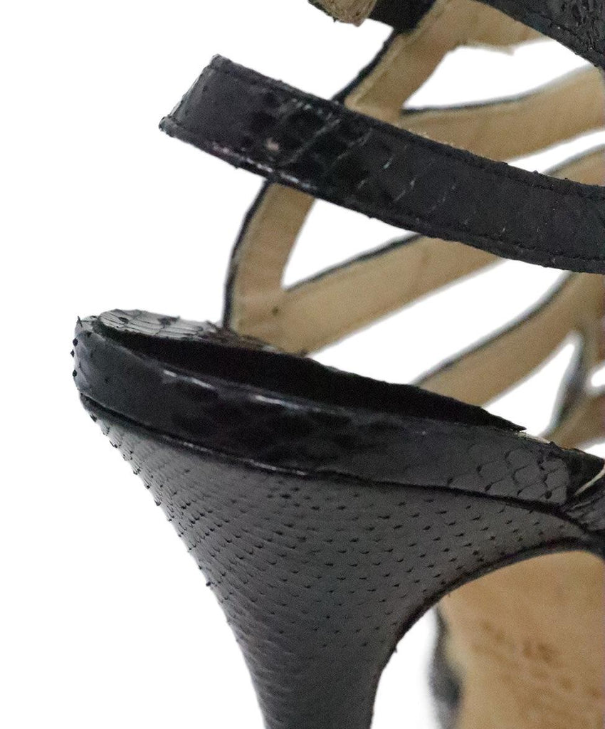 Jimmy Choo Black Snake Skin Heels sz 7.5 - Michael's Consignment NYC