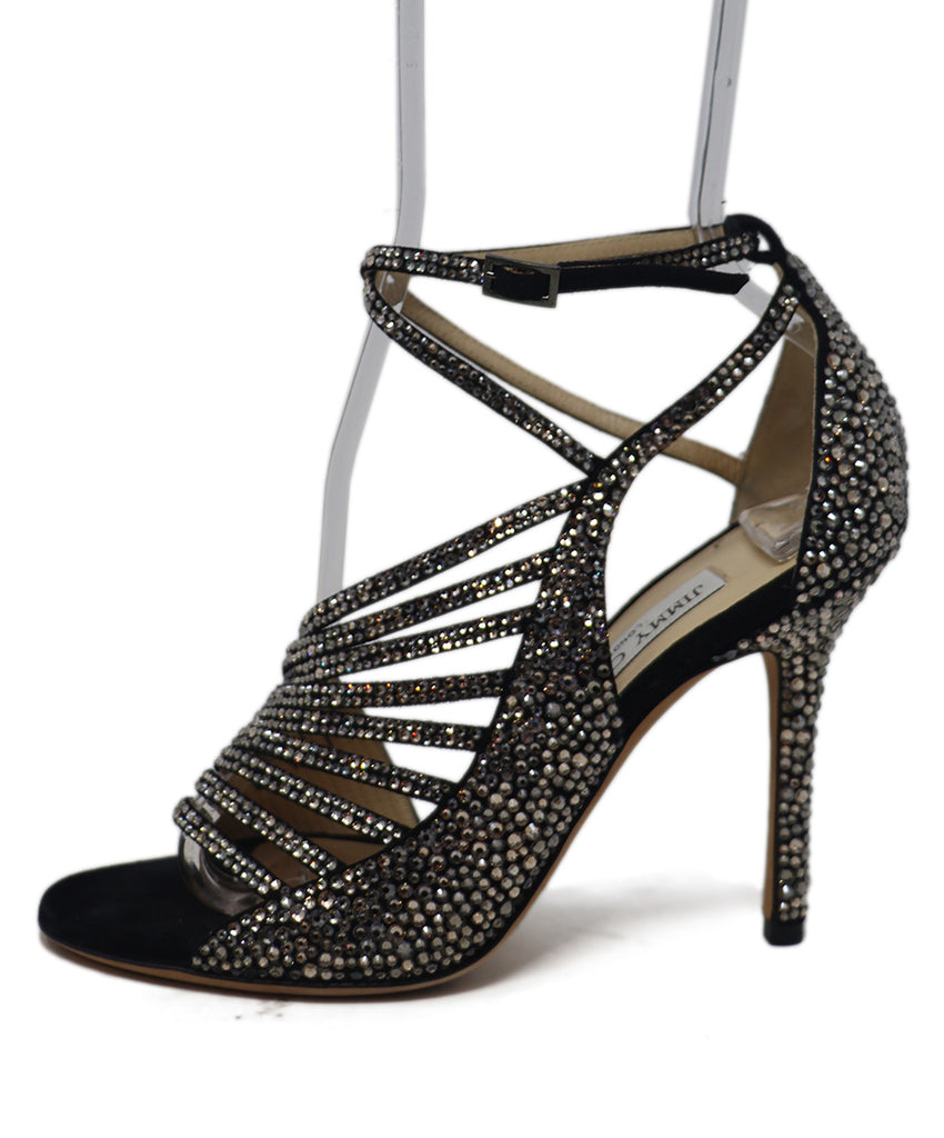 Jimmy Choo Black Suede Crystal Heels 1