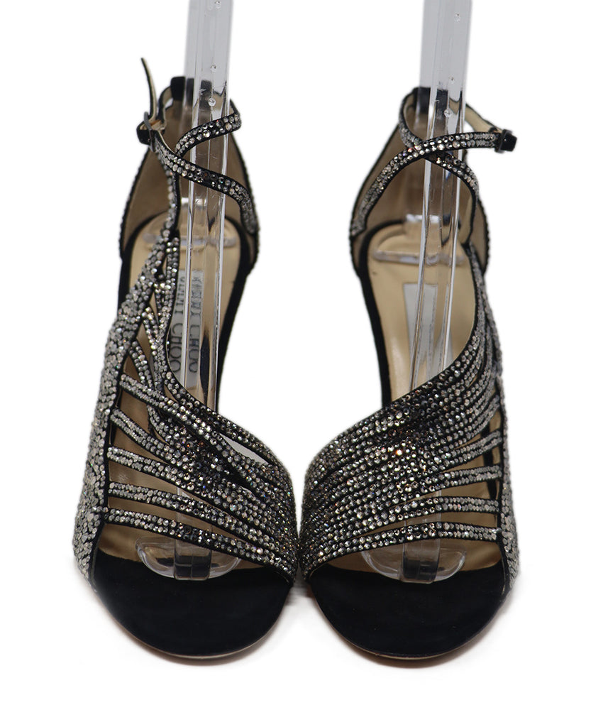 Jimmy Choo Black Suede Crystal Heels 3