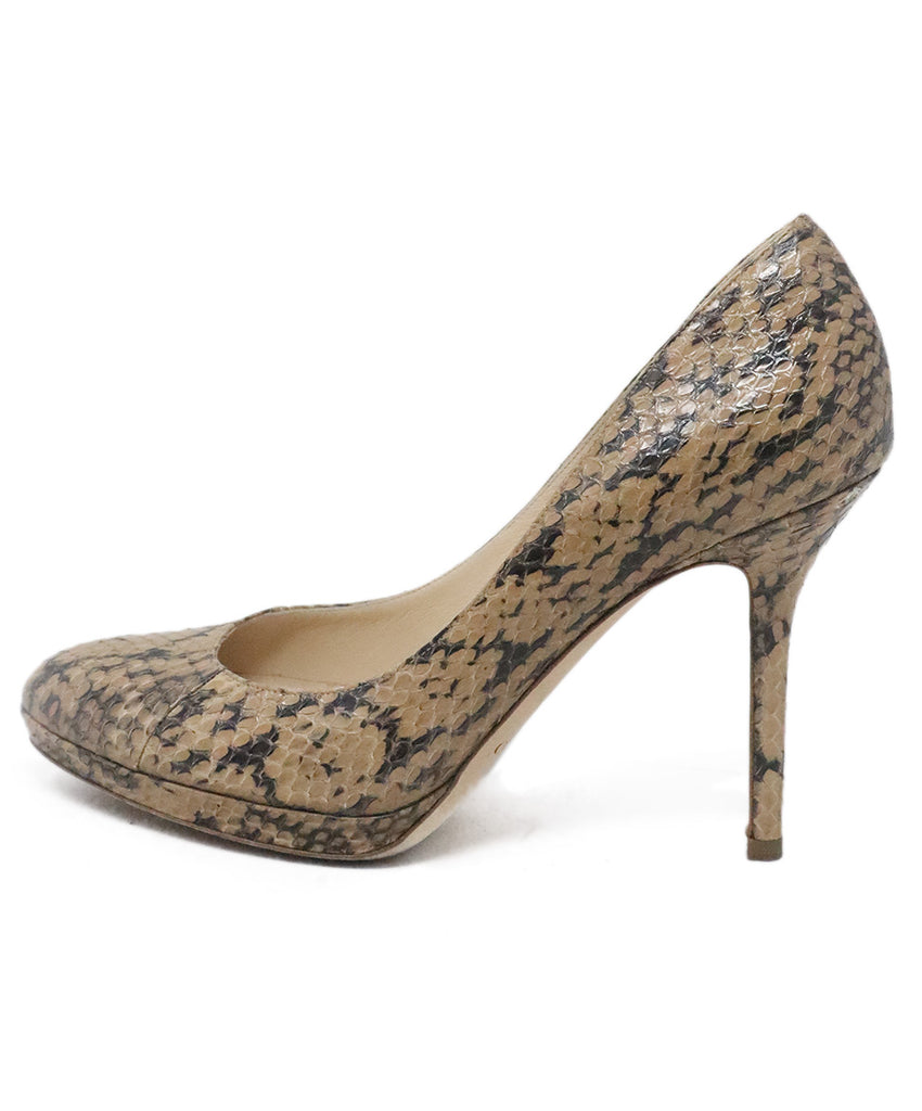 Jimmy Choo Brown Snake Print Heels 1