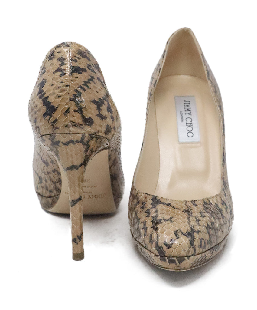 Jimmy Choo Brown Snake Print Heels 2