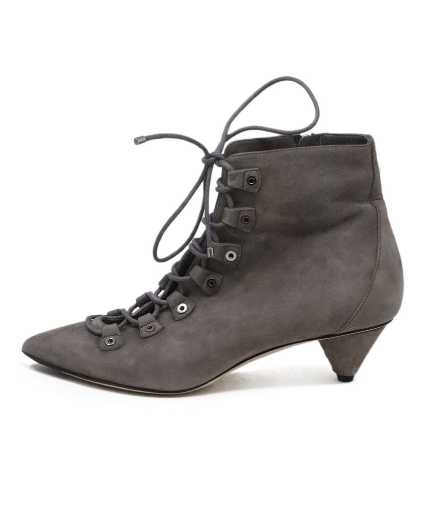 Jimmy Choo Grey Suede Lace Up Booties 1