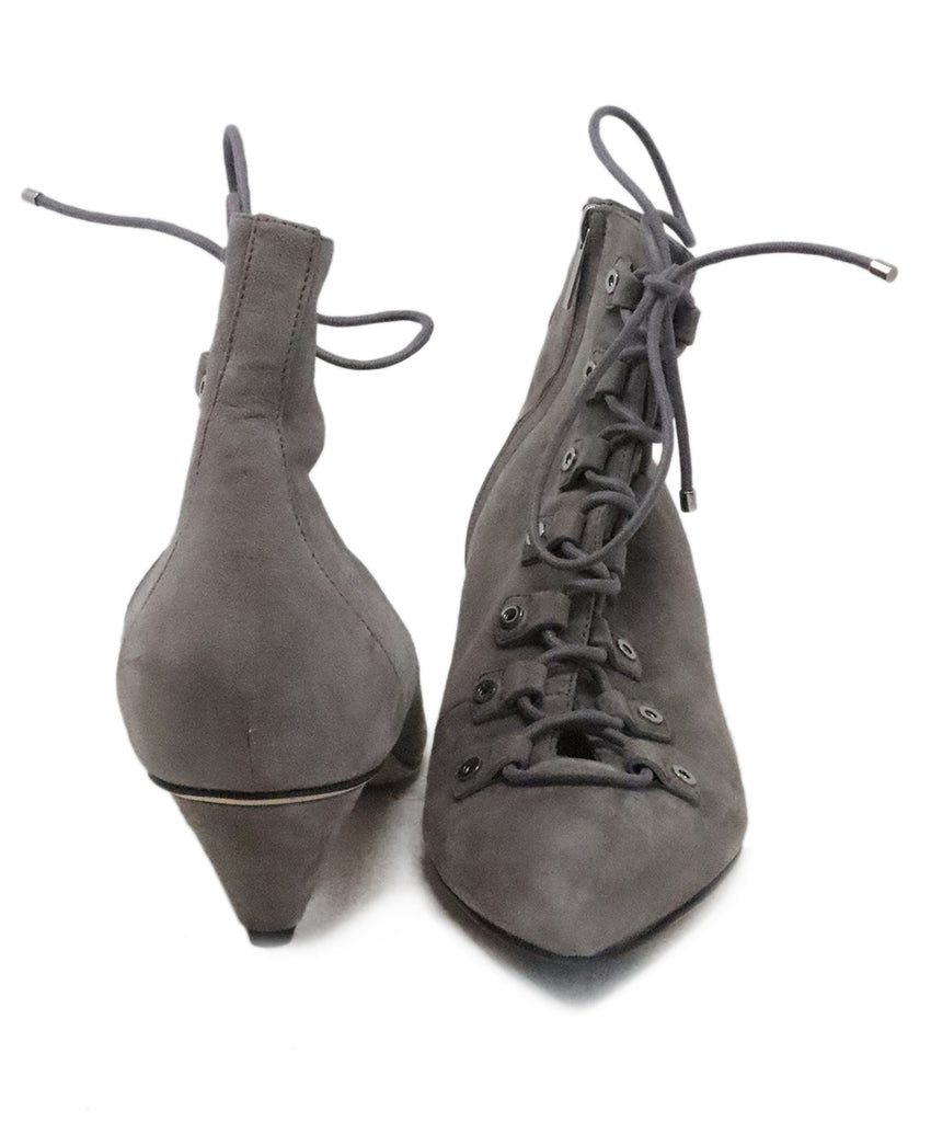 Jimmy Choo Grey Suede Lace Up Booties 2