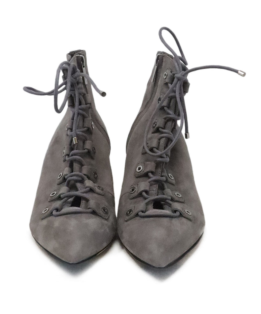 Jimmy Choo Grey Suede Lace Up Booties 3