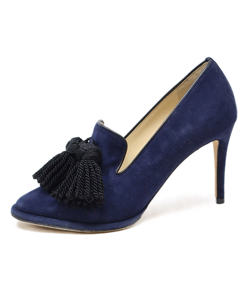 Jimmy Choo Navy Suede Heels 1