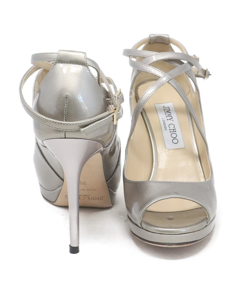 Jimmy Choo Silver Patent Leather Heels 2