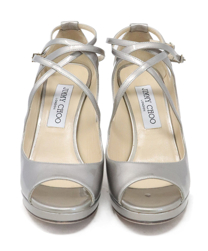 Jimmy Choo Silver Patent Leather Heels 3