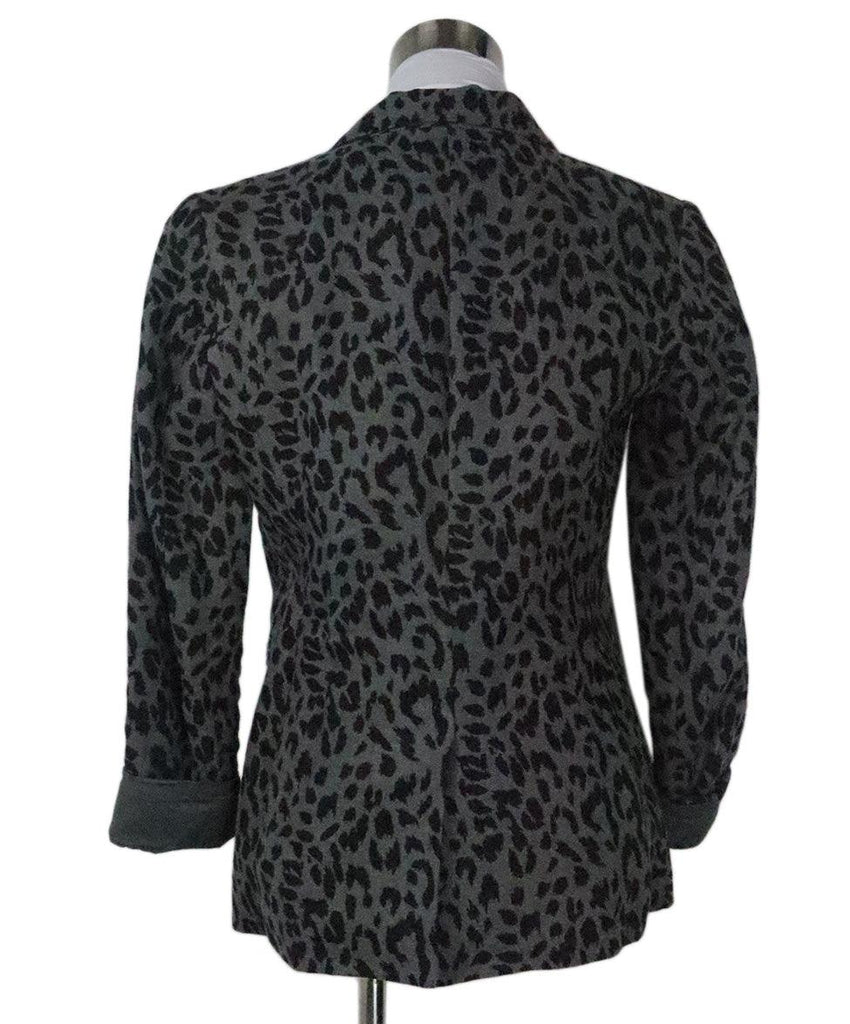 Joie Grey Leopard Print Blazer 2