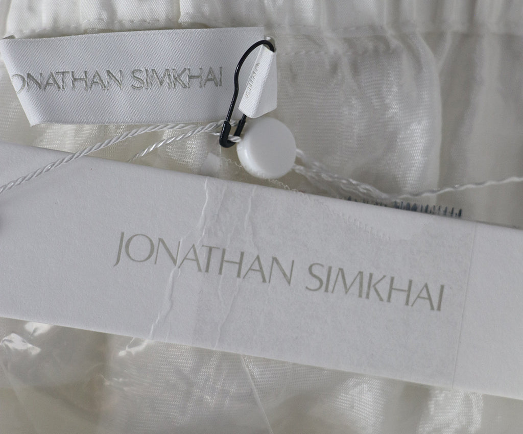 Jonathan Simkhai White Rayon Nylon Pants 2