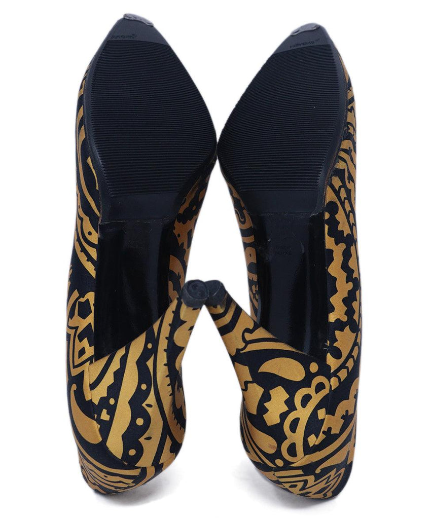 Charles Jourdan Vintage Black & Gold Heels 4