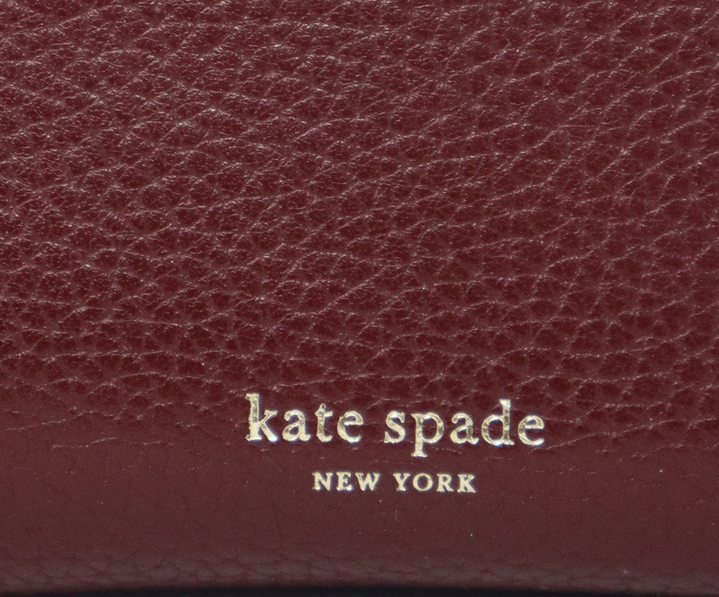 Kate Spade Burgundy Leather Wallet 8