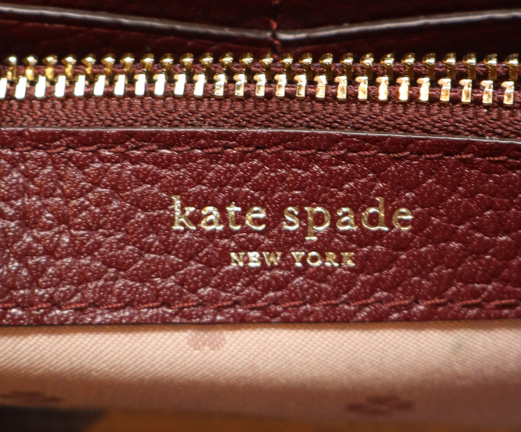 Kate Spade Burgundy Leather Wallet 6