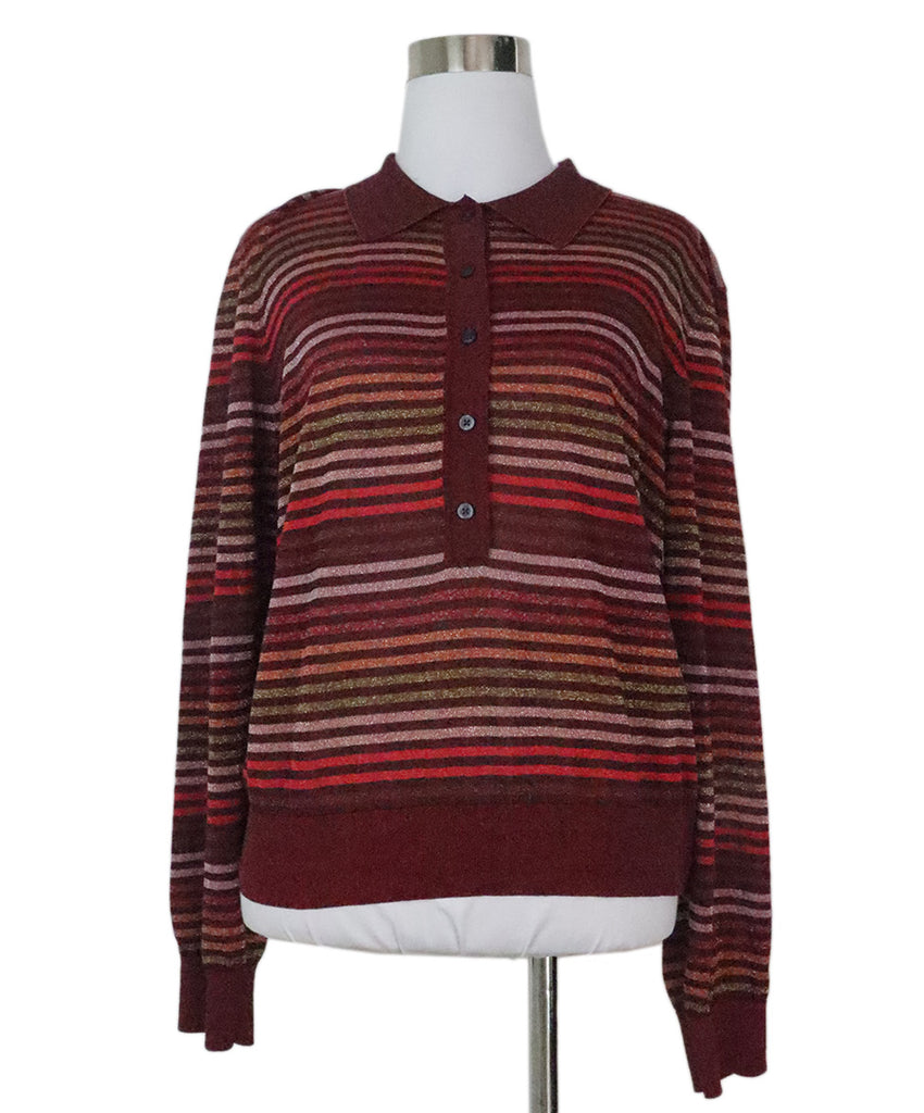 Kate Spade Burgundy Striped Sweater 