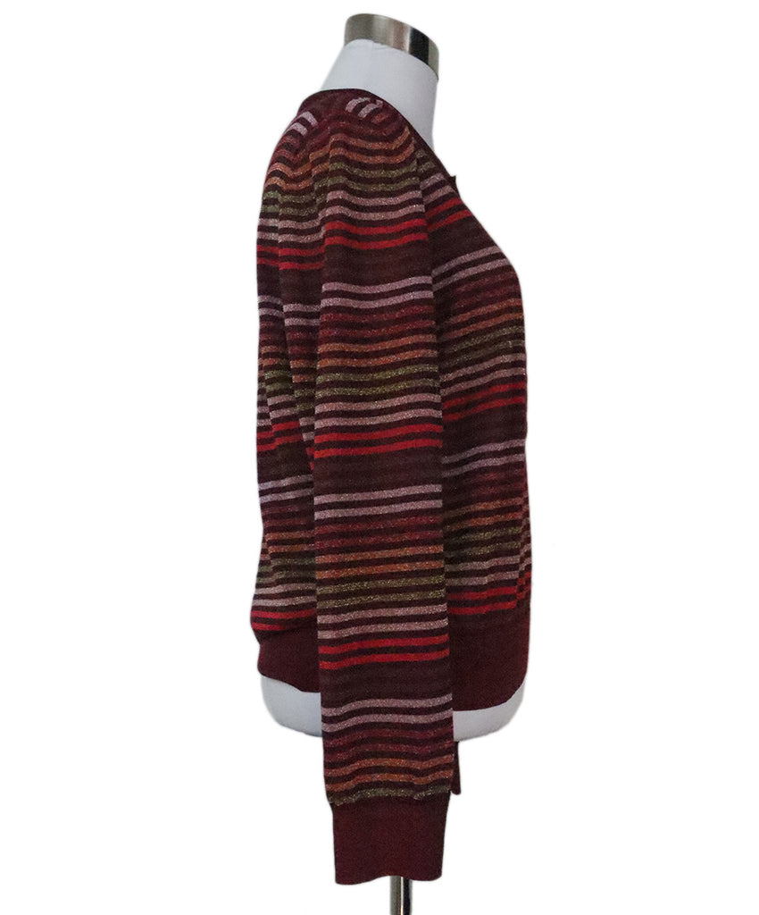 Kate Spade Burgundy Striped Sweater 1