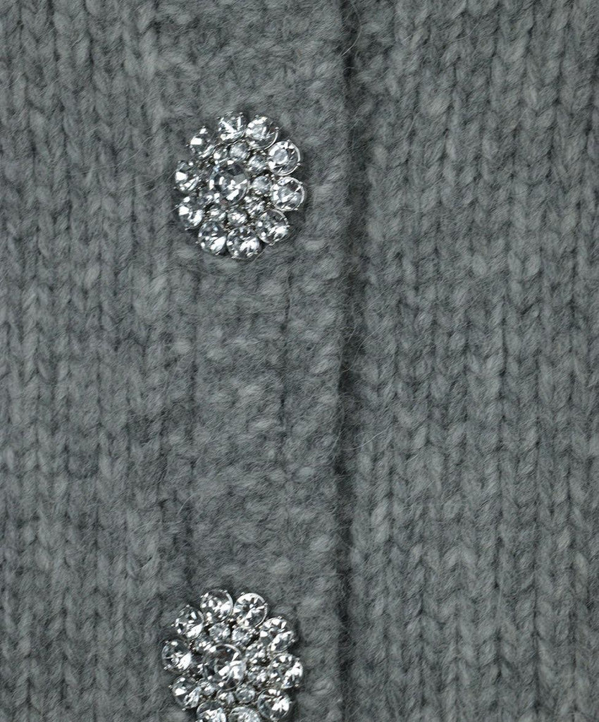 Kate Spade Grey Rhinestone Cardigan 5