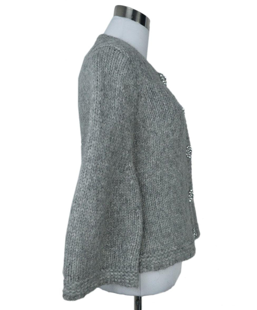 Kate Spade Grey Rhinestone Cardigan 1