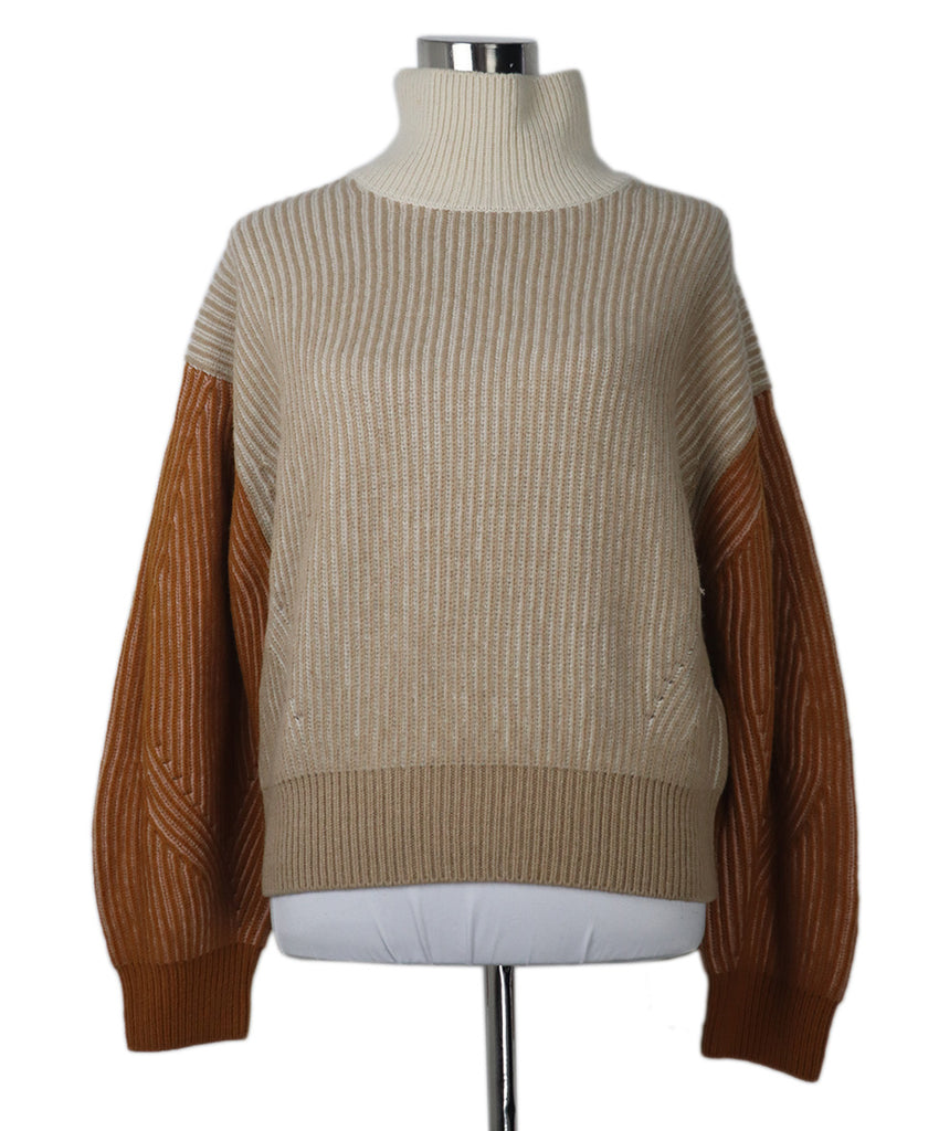 Kenzo Beige & Orange Wool Sweater 