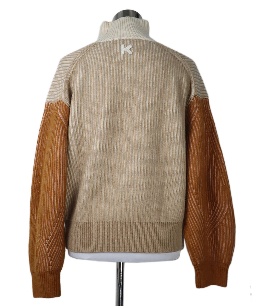 Kenzo Beige & Orange Wool Sweater 2