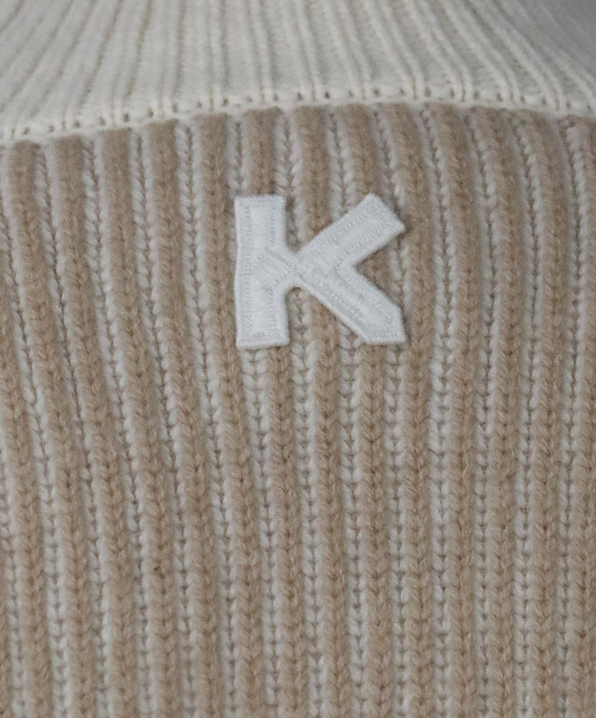 Kenzo Beige & Orange Wool Sweater 5