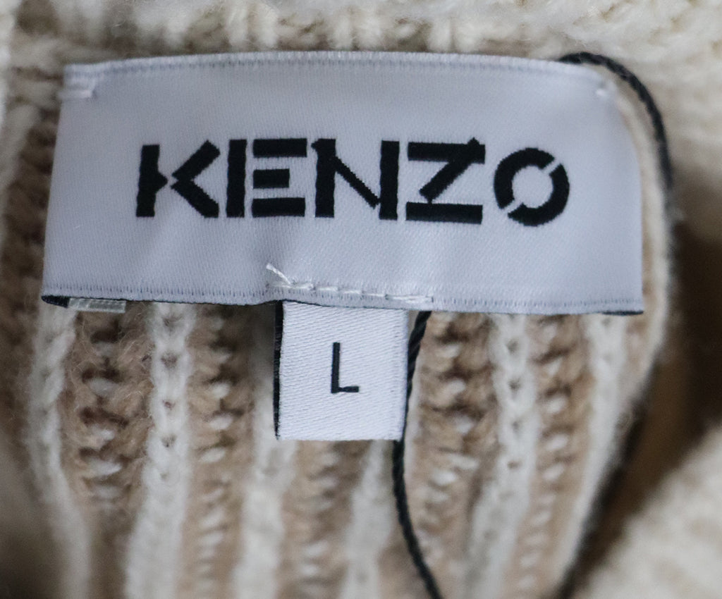 Kenzo Beige & Orange Wool Sweater 3