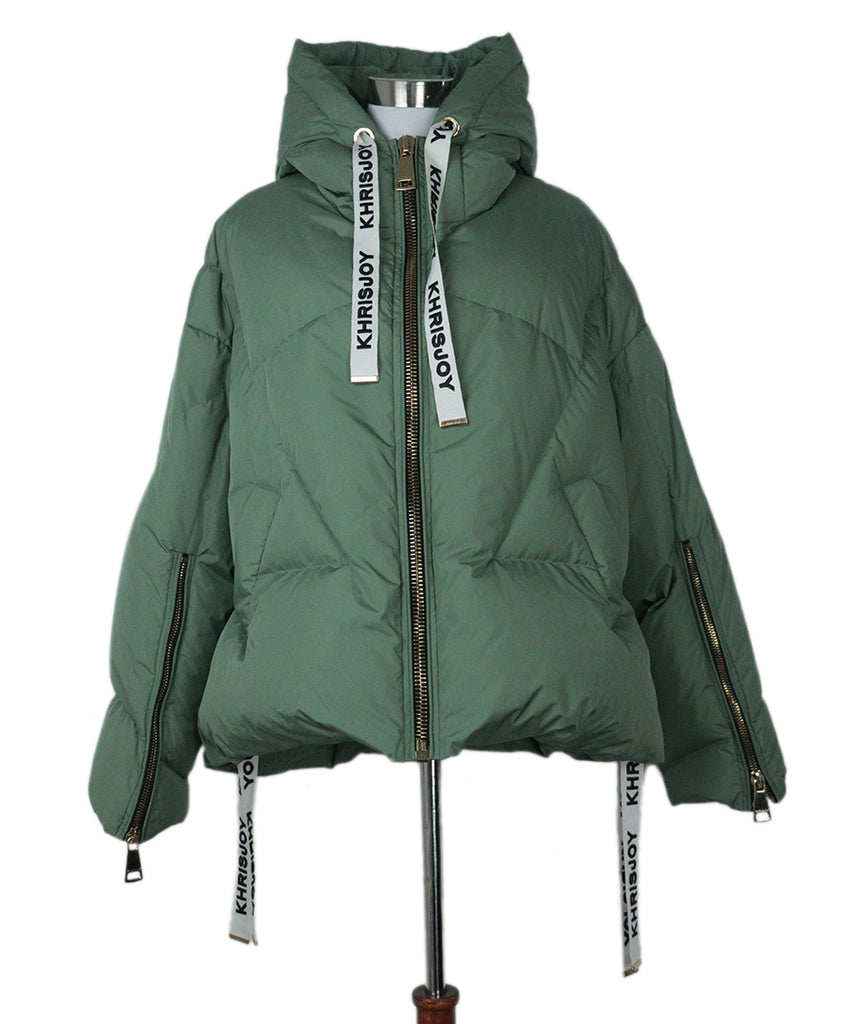 Khrisjoy Sage Green Puffer Coat 