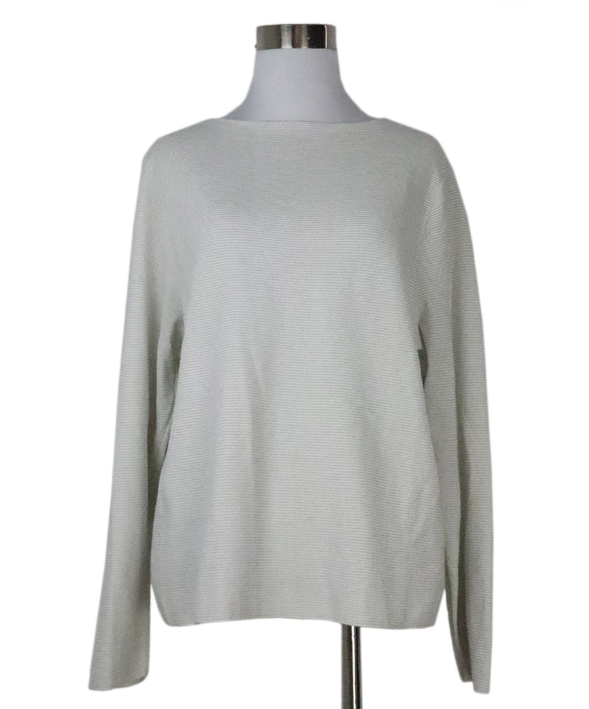 Lafayette White & Silver Lurex Sweater 