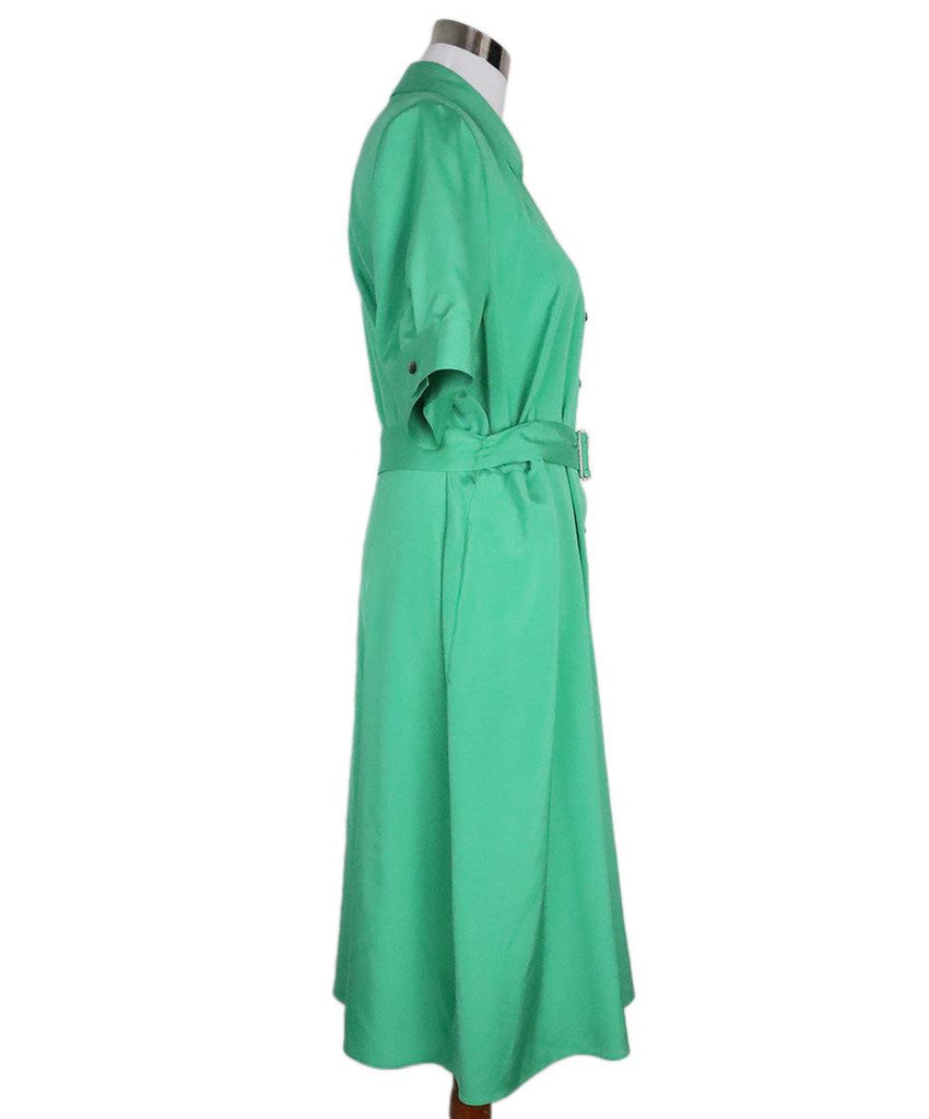 Lafayette Green Silk Dress w/ Belt sz 14 - Michael's Consignment NYC