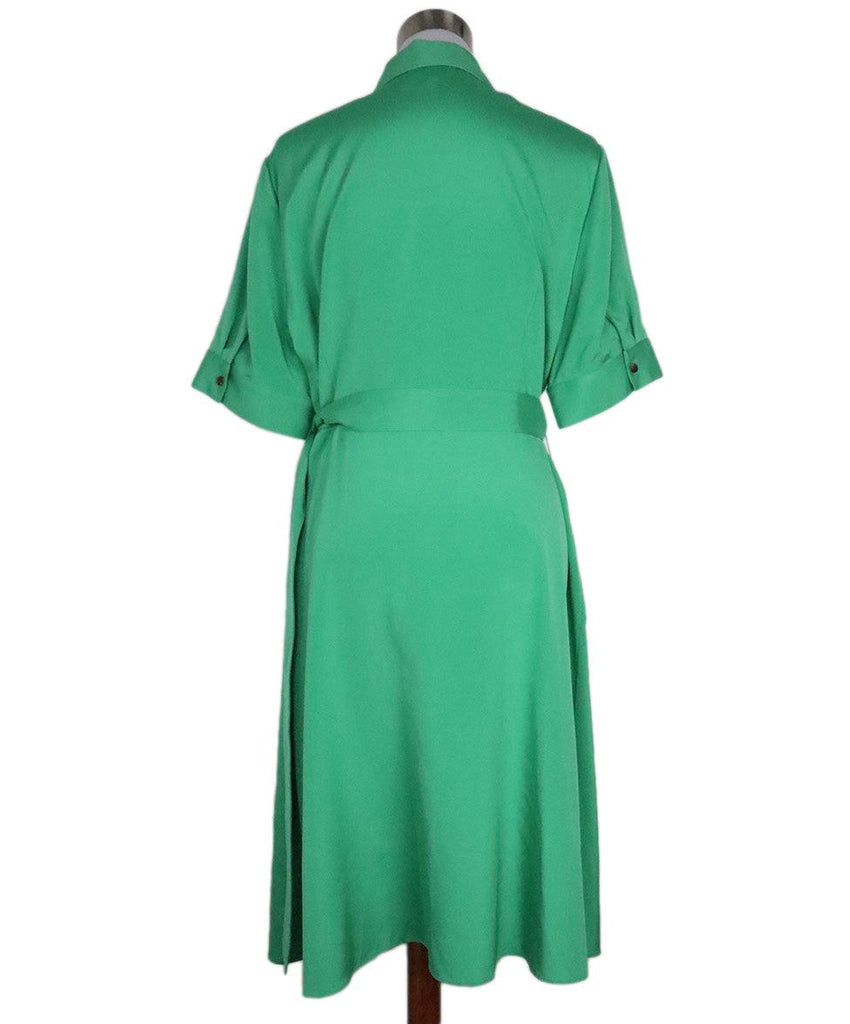 Lafayette Green Silk Dress w/ Belt sz 14 - Michael's Consignment NYC