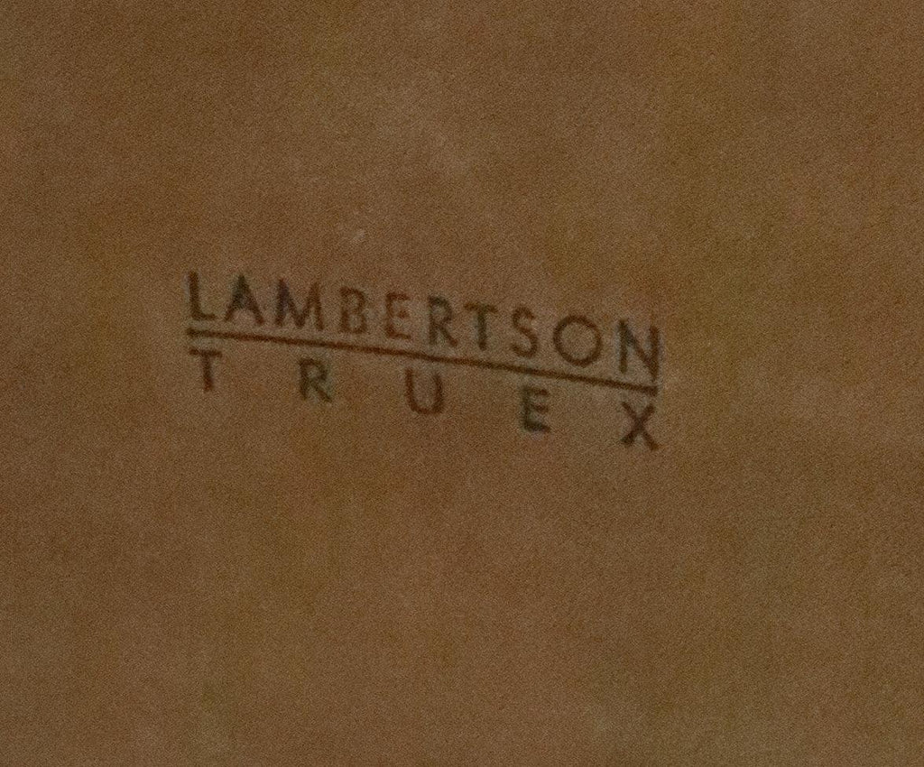 Lambertson Truex Cream & Black Lizard Skin Belt 2