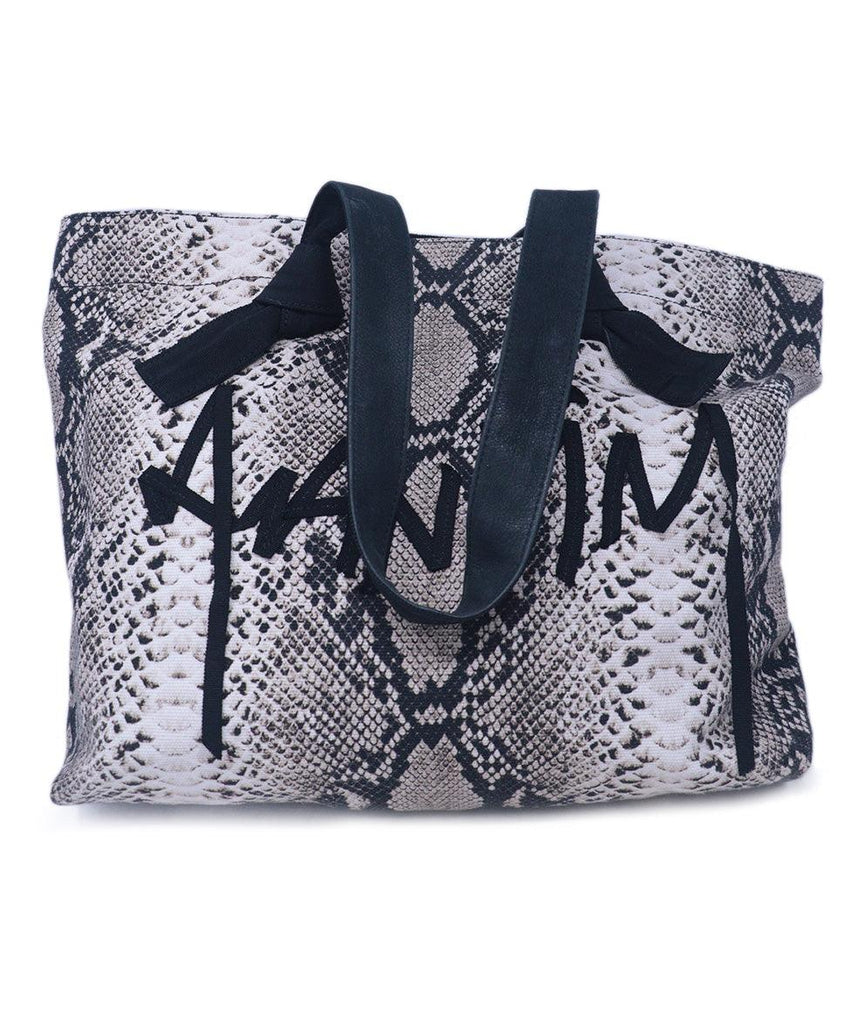 Lanvin B&W Snake Print Handbag 