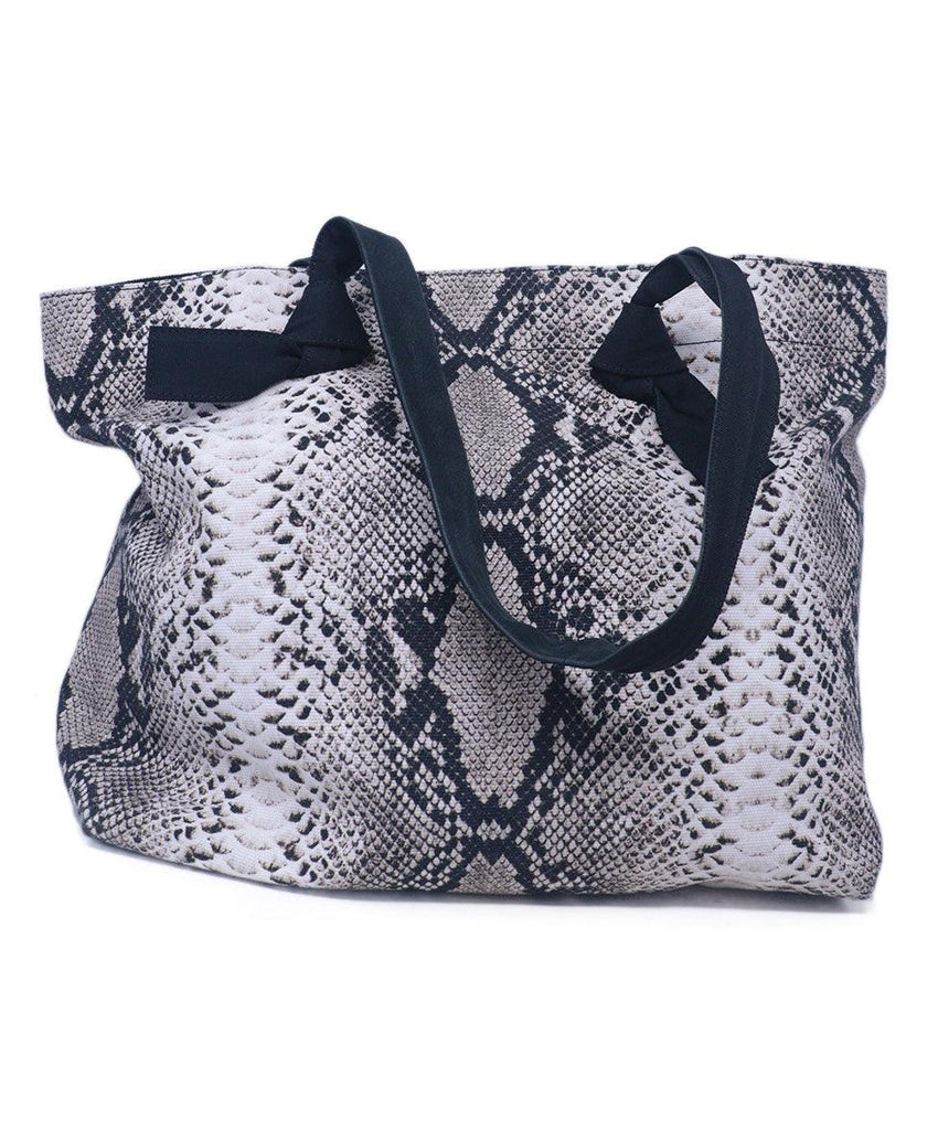 Lanvin B&W Snake Print Handbag 2