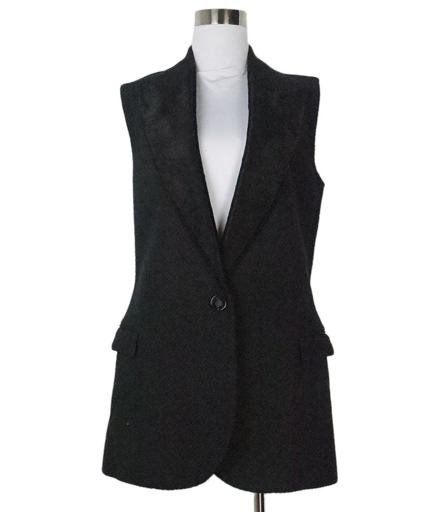 Lanvin Black Cotton Vest 